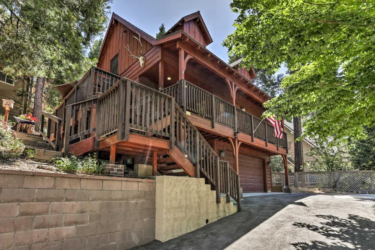 Steps To Lake Cabin With Deck In Lake Arrowhead Villa Esterno foto