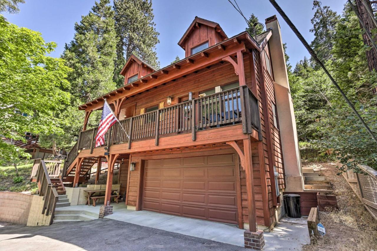 Steps To Lake Cabin With Deck In Lake Arrowhead Villa Esterno foto